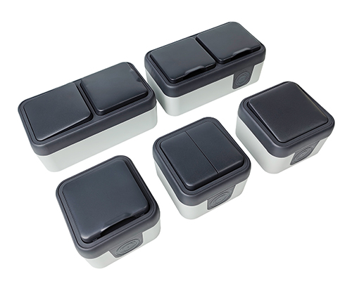 IP55 Waterproof Modular Power Outlet & Switch Modules