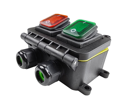 IP65 Waterproof Dual Rocker Switch Box